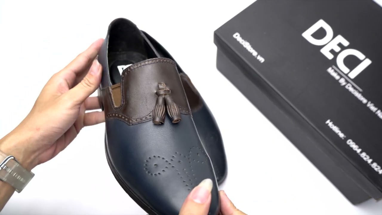 NAVY BROWN TASSEL LOAFER 01