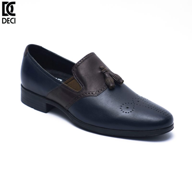 NAVY BROWN TASSEL LOAFER 01