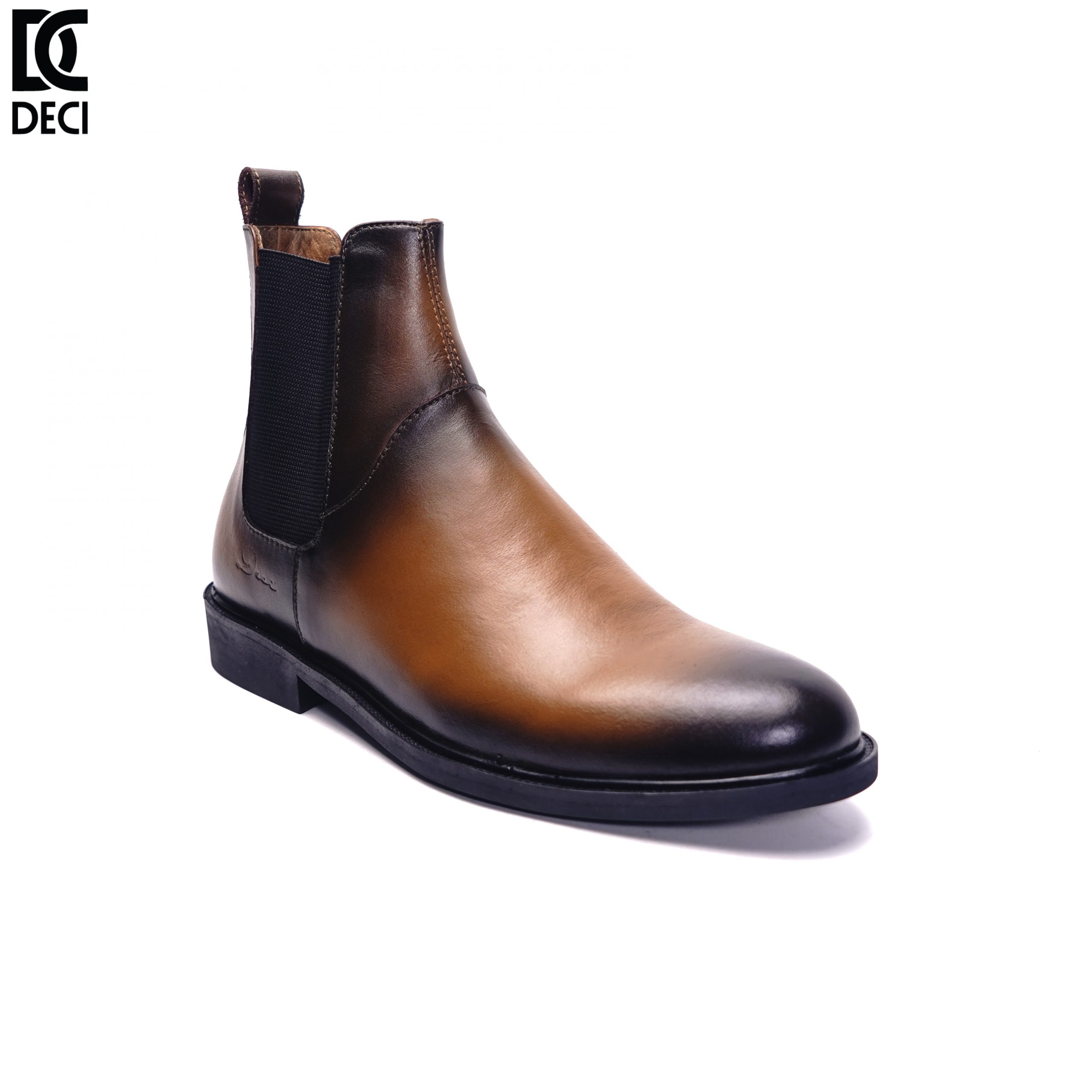 BROWN LEATHER CHELSEA BOOTS HA02