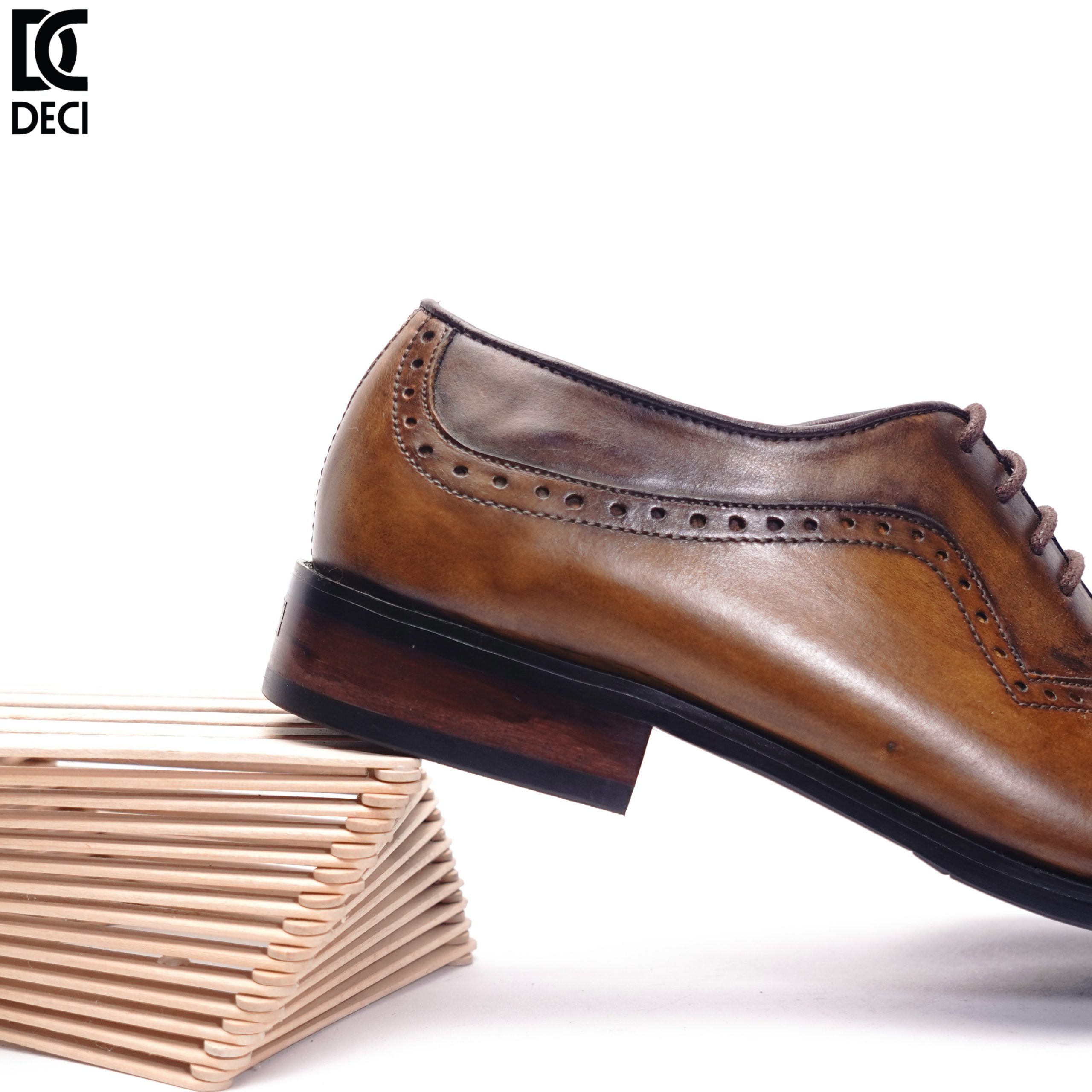 Giày Tây Da Bò Ý Nhập- Brogue 7 - Ảnh 4